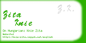 zita knie business card